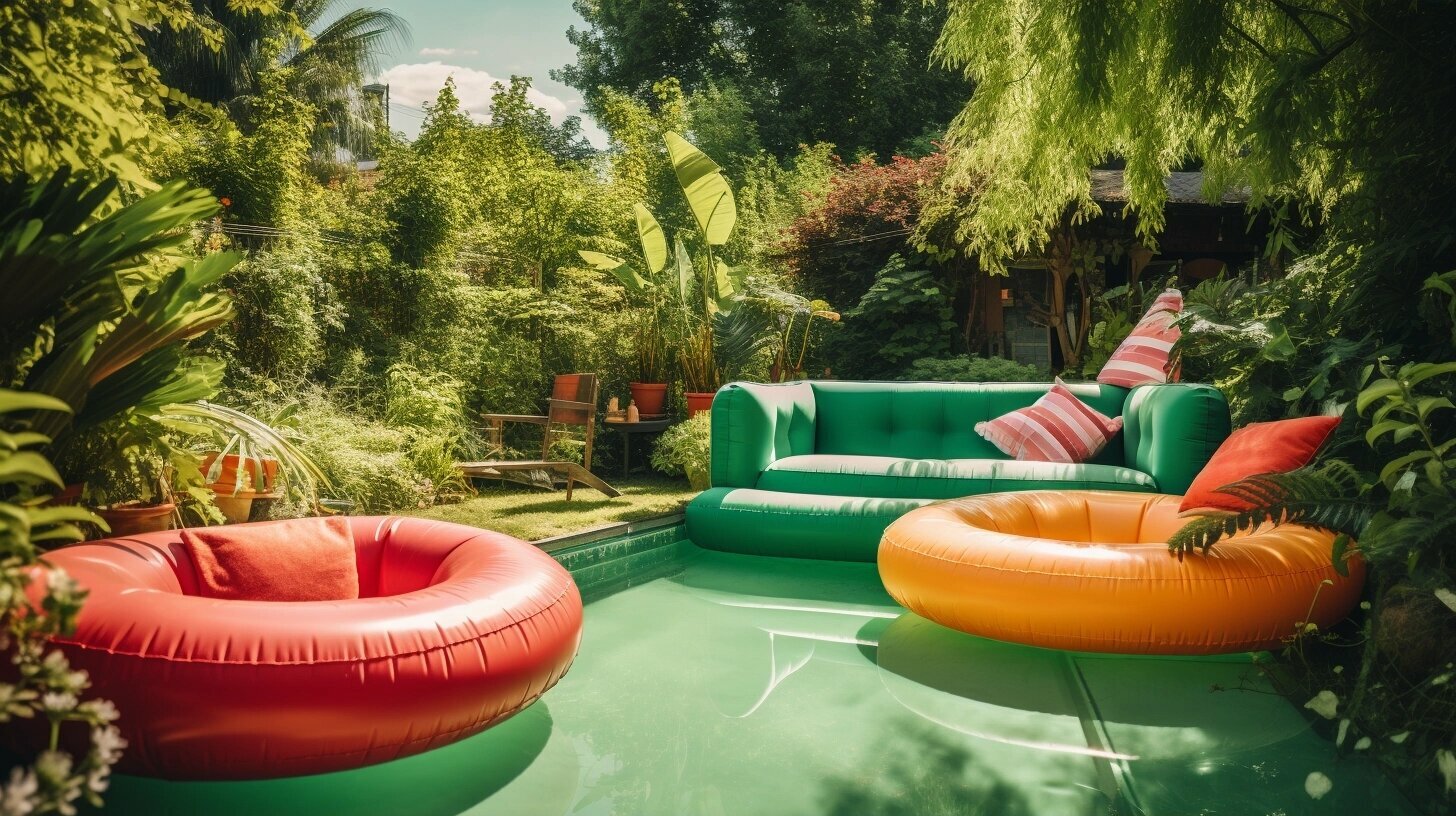 Inflatable garden pool