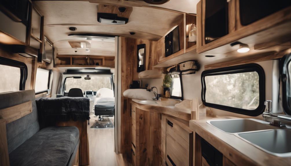 innovative camper van bathroom