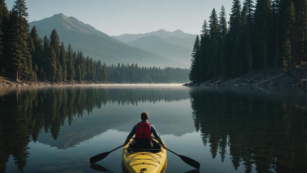 kayaking in tranquil montana